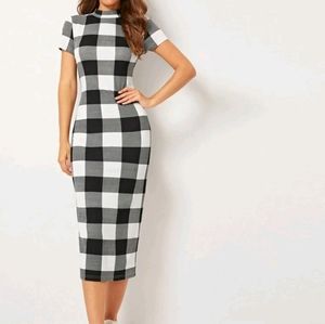 Plaid Sporty Dress with back split